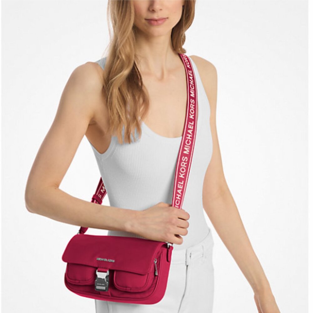 Michael Kors Fuchsia Crossbody with Branded Strap